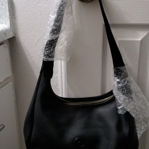A classic HOBO Black embroidery shoulder bag No Marks